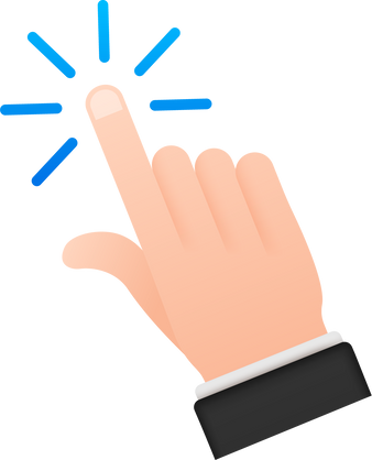 Finger click icon vector. Hand click icon. Push touch screen